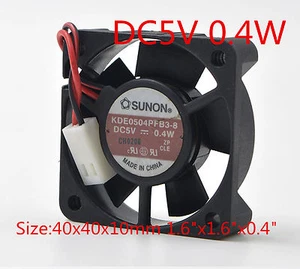 SUNON Cooling Fan KDE0504PFB2 5V 0.4W 4CM 4010 3Pin 40x40x10mm 1.6"x1.6"x0.4" - Picture 1 of 6