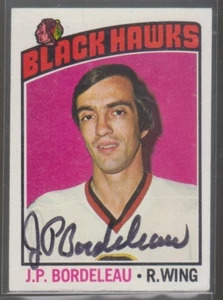 Autogramm 76/77 Topps J.P. Bordeleau - Blackhawks - Bild 1 von 1