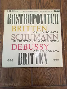 Rostropovitch/Britten-Schumann/Debussy Cello/Piano sonata. 1ED DECCA SXL.2298.NM - Imagen 1 de 6