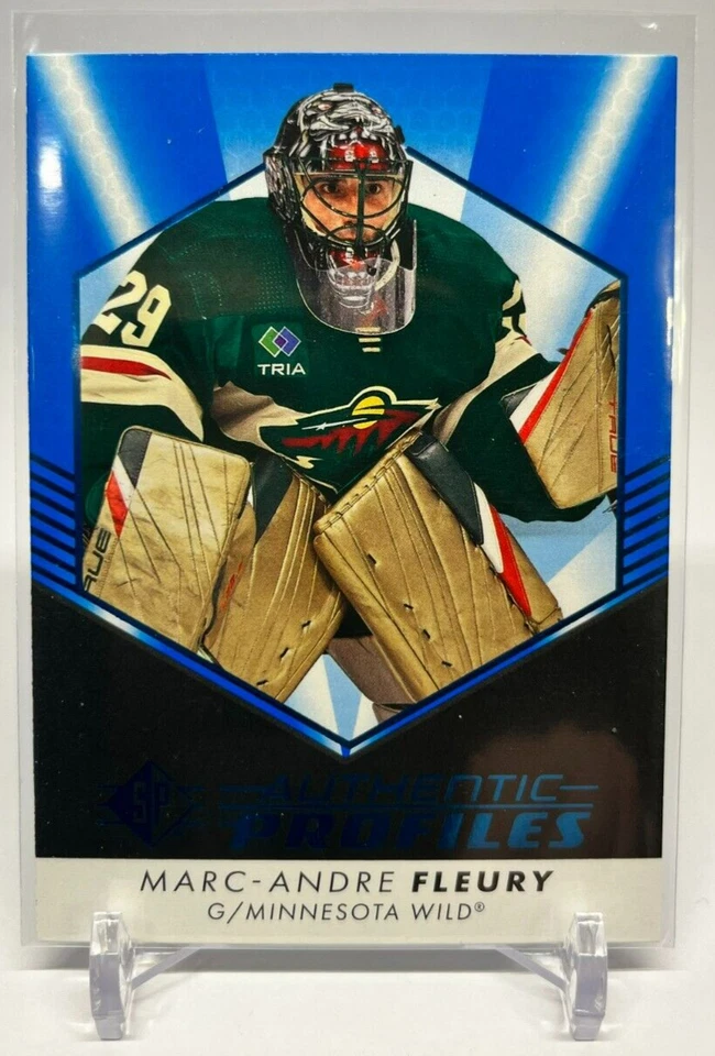 2022-23 SP FLEURY Authentic Profiles Blue AP-12 Minnesota Wild UD MARC-ANDRE - Image 1 of 2