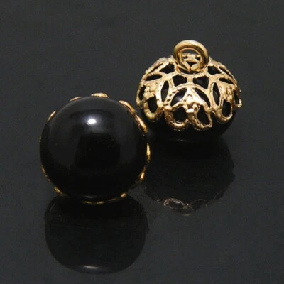 10Pc DIY Full Round Faux Pearl Ball Buttons for Sewing Dress Shirt Buttons Craft - Image 1 of 4