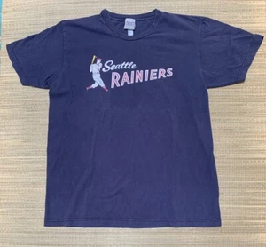 Ebbets Field Flannels Seattle Rainiers Baseball T-Shirt Blue - Picture 1 of 10