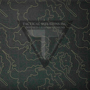 Kydex Topographical Map V4 Black Detailed 7 7/8 X 7 7/8"  - Picture 1 of 1