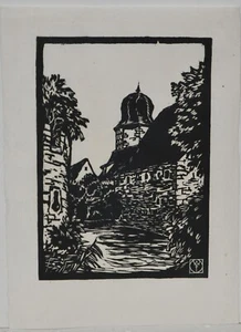 Wilhelm Heinrich Funk / Holzschnitt /monogrammiert im Holzstock / 2 - Bild 1 von 1