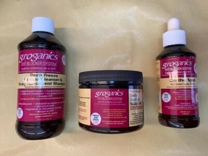 GROGANICS DHT BLOCKER SYSTEM RANGE SHAMPOO, GEL, SCALP DROPS - Picture 1 of 5