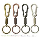 Crabiner Buckle Clasp Spring Coil Keyring Chain Keyfob Snap Clip Holder Findings