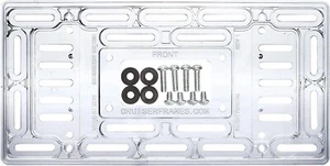 Cruiser Accessories 79000 Universal License Plate Mount Frame Clear - Picture 1 of 3