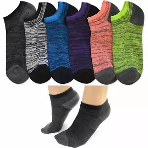 6 Pairs Women's Fashion Ankle Socks Low Cut No Show Neon Sports Casual 9-11 - Picture 1 of 1