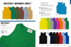 Bocini Unisex Kids Boys Girls Plain Colour Micromesh Casual Sports Singlet Top  - Picture 1 of 24