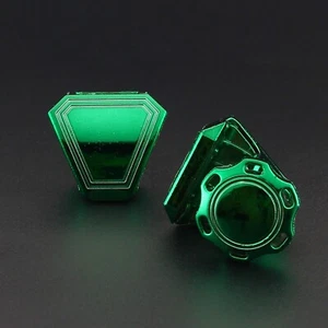 UNBRANDED Football Helmet Visor Eye Shield QUICK-RELEASE Clips - GREEN CHROME - Picture 1 of 3