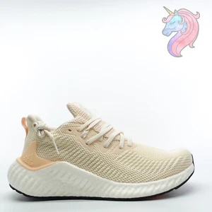 Adidas AlphaBoost Ecru Tint Glow Orange Running Shoes G28565 Mens 7.5 Womens 8.5 - Picture 1 of 11