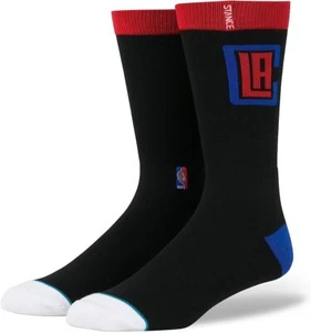 Stance Adult Black Crew Cotton NBA Los Angeles Clippers Arena Logo Socks L 9-12 - Picture 1 of 1
