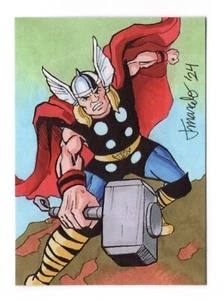 PRINT Avengers - Thor #1 Sketch Card Limited Ed.  1/5 ACEO ATC - Picture 1 of 5