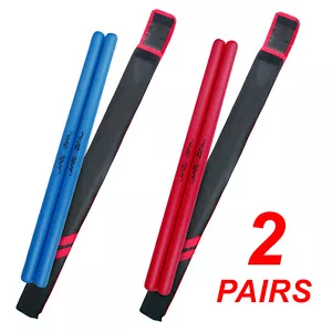 Set of 2 pairs 26" Foam Padded Red Blue Training Escrima Sticks Kali Arnis - Picture 1 of 4