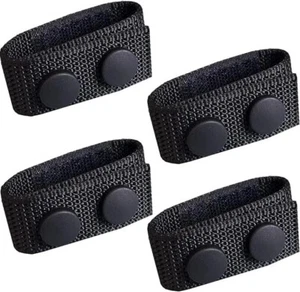 4 Pezzi Custodi Cintura Doppio Scatto per Cintura Larga Nylon Resistente Nero - Foto 1 di 8