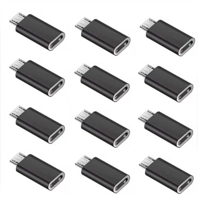 12x USB Type C Female To Micro USB Adapter Type-C OTG Charging Data Sync Adapter - Bild 1 von 4