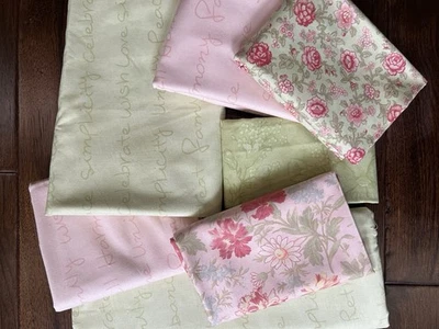 MODA Simplicity 3 Sisters -Over 3.75 Yards Total Pastel Cotton Fabric - VTG - Image 1 of 4