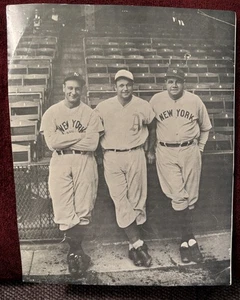 Foto vintage de Babe Ruth Lou Gehrig y Jimmie Foxx años 70? Famous Shot - Imagen 1 de 2