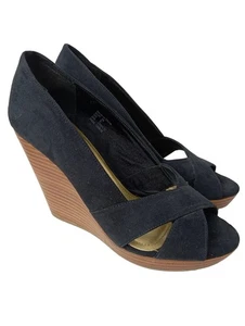 H&M Sandalias tipo cuña Mujeres Sandalias de tacón Talla EU 36 negro look casual - Imagen 1 de 5