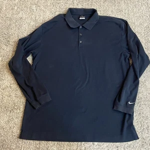 Polo homme vintage noir NIKE GOLF Dri-Fit manches longues XL - Photo 1/10