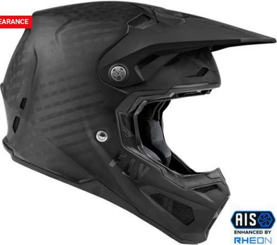 53cm-54cm XS Fly Formula Carbon Fibre MX Motorbike Helmet Matt Black - image 1 of 3