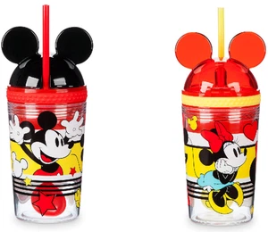 Vaso Minnie Mickey Mouse con taza de aperitivos y paja Disney come nuevo 2019 - Imagen 1 de 7