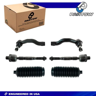 PartsW Nissan Frontier 6Pc Front Inner & Outer Tie Rod Rack Pinion Bellow Boots - Image 1 of 4