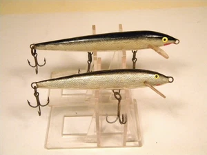 2 Original Rapala F9 F11 Floating minnow Silver Finland wood crankbait lure - Picture 1 of 3