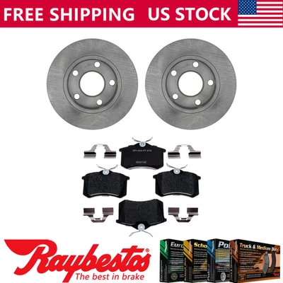 Комплект задних тормозных дисков + металлические колодки и оборудование для 2002 Audi S4 - Raybestos - Изображение 1 из 4