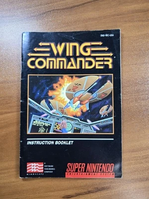 Wing Commander (Super Nintendo SNES, 1992) Manual Only - Image 1 of 2