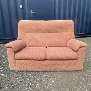 Vintage Parker Knoll 2 Seater Pink Fabric Sofa, Comfortable Two Seat Settee - Picture 1 of 19