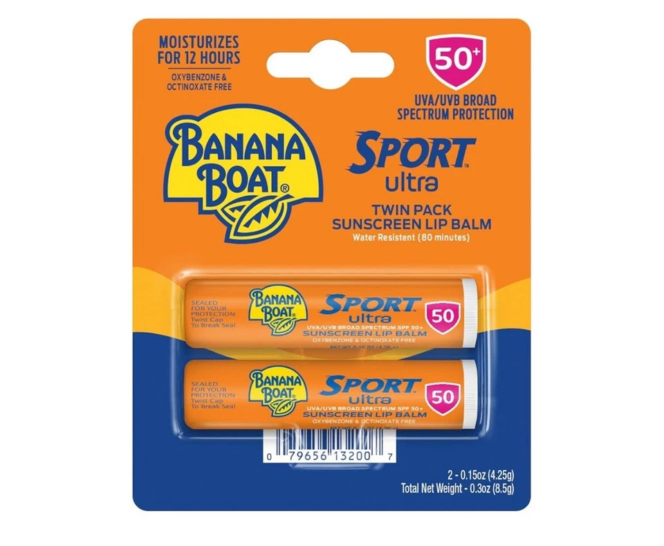 Banana Boat Sport Ultra SPF 50 Lip Sunscreen 2 Pack, SPF Lip Balm, Twin Pack - Image 1 of 4
