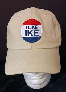 I LIKE IKE Eisenhower Foundation ABILENE KS Baseball Cap Hat Adj. Mens Size - Picture 1 of 6