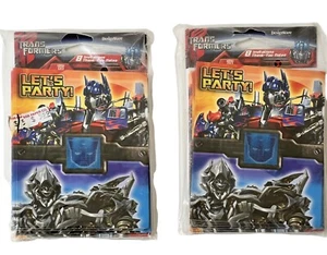 Transformers Película Fiesta Invitaciones Notas de Gracias 8 Ct Lote De 2 2007 Nuevo - Imagen 1 de 3