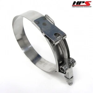 HPS Stainless Steel T-Bolt Clamp 41mm - 46mm For 1-3/8" inch Hose #SSTC-41-46 - Foto 1 di 2