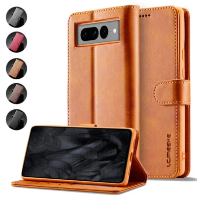 For Google Pixel 7A/8A/6/7/8 Pro Slim Leather Wallet Case Stand Card Flip Cover - Image 1 of 4
