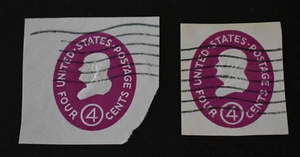 2 - 1962 US Stamp Scott #U536 - 4 Cent Franklin Envelope Cuts - Picture 1 of 2