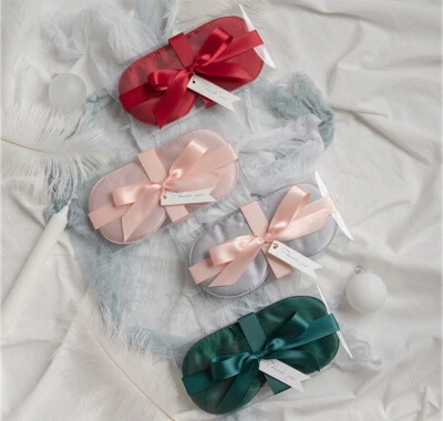 Máscara de ojos satinada para dormir con caja de regalo dama de honor despedida de soltera ducha SPA Foto 1 de 4