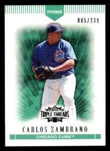 2007 Topps Triple Threads Emerald #81 Carlos Zambrano /239 - Picture 1 of 2