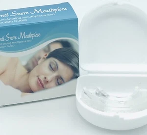 anti snore mouthpiece and bruxism guard clear with case NEW f1 - Picture 1 of 4