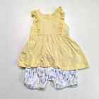 Matalan Outfit Baby Girls Size 0-3m Yellow Floral Garden Romper
