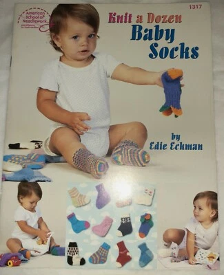 American School of Needlework 1317 Knit a Dozen Baby Socks by Edie Eckman - Image 1 of 2
