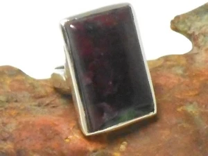 ANILLO DE PIEDRAS PRECIOSAS 925 RUBÍ en ZOISITA - Talla: O - Imagen 1 de 5