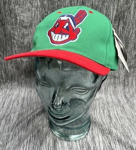 RARE Cleveland Indians Chief Wahoo Christmas MLB baseball cap WAHOHO NWOT - Picture 1 of 9