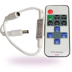 Controlador atenuador remoto inalámbrico ultra delgado de RF para tiras de LED, conector de CC de 12 V 24 V - Imagen 1 de 5