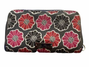 Vera Bradley Accordion Wallet Zip Around Blossoms Floral Faux Leather - Picture 1 of 6