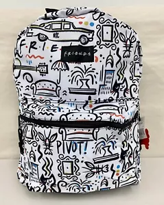 NEW Friends TV Show Central Perk Pivot Taxi Graffiti Print Backpack 16" - Picture 1 of 3