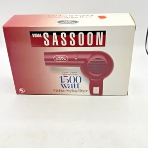 Vidal Sassoon Professional 1500 Watt Mid-Size Hair Dryer Model VS-509T Blow NOS - Picture 1 of 13