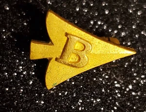 VTG 1930s Pi Beta Phi (ΠΒΦ) Sorority Arrowhead B Gold Tone Pledge Pin - Patina - Picture 1 of 4