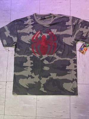 Camisa de camuflaje verde Marvel’s The Amazing Spiderman - talla XL Foto 1 de 4